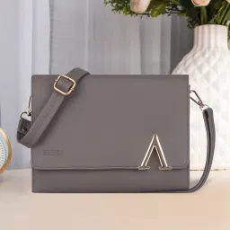 Grey Women Sling Bag women's sling bag with shoulder strap and 8 pocket-image-49