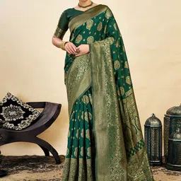 KALINI Woven Design Silk Blend Banarasi Saree-image-97