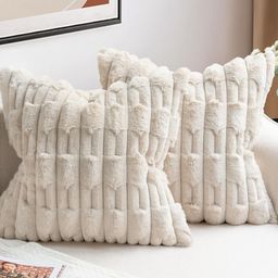 Vinayaka Fab Beige 2 Pieces Woolen Square Shaped Cushion Covers-53