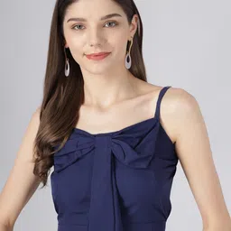 VANGULL Women Shoulder Straps Bow & Tie-Ups Detail Crop Top-picture-14