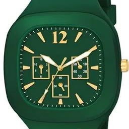 Hala Men Pack Of 2 Patterned Round Dial & Straps Digital Watch Combo Red SSA+Green Miller image 5