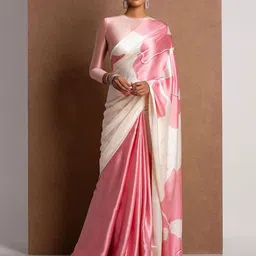 ASISA Women Tie and Dye Dyed Satin Saree-37