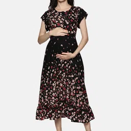 Nejo Floral Print Maternity A-Line Dress-image-32