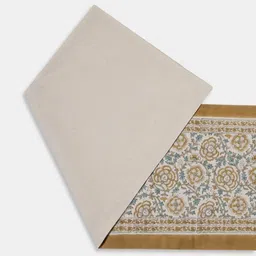 Fabindia Zaira Blue & Mustard-Yellow Hand Block Cotton Printed Table Runner-50