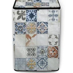 The Furnishing Tree Washing Machine Cover Mosaic Pattern Cream Compatible for Whirlpool 8 kg Fully--image-93