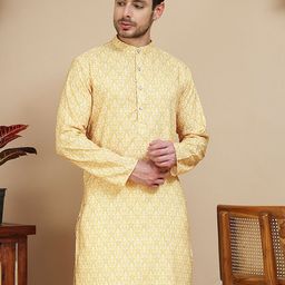 Anouk Rustic Men Floral Printed Sequinned Kurta image 5