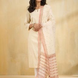 Fabindia Geometric Printed Cotton Silk Dupatta-15