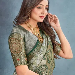 Tankori Woven Design Zari Tissue Kanjeevaram Saree-picture-8