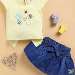 I LOVE MOM Girls Yellow Clothing Set-picture-17