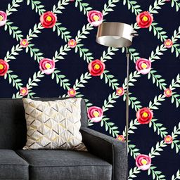 ArtzFolio Printed UV-Resistant Anti-Bacterial Hand-Drawn FlowersPeel & Stick Wallpaper-image-78