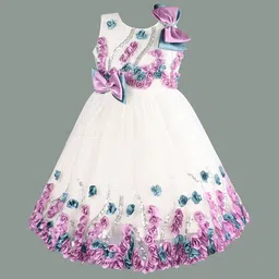 Wish Karo Floral Net Fit & Flare Dress-image-25