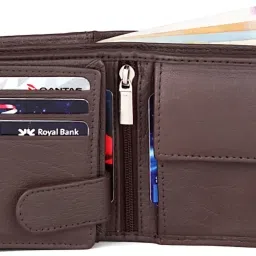 Men Formal, Travel Brown Genuine Leather RFIDWallet-image-48