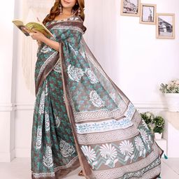 TANU CREATIONS Floral Printed Saree-picture-6