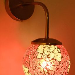 1ST TIME Red & White Printed Spherical Shaped Wall Lamp-picture-13