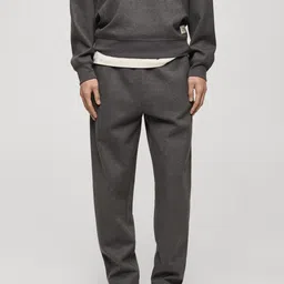 MANGO MAN Solid Joggers-image-10