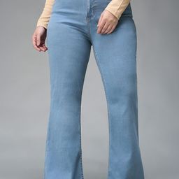 Miss Chase A+ Women Bootcut High-Rise Heavy Fade Stretchable Jeans-picture-9
