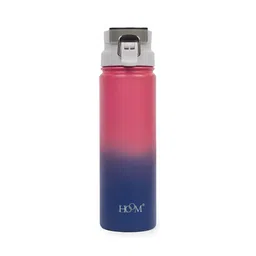 HOOM Pink & Black Single Stainless Steel Colourblocked Double Wall Vacuum Water Bottle-image-86