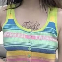 StyleCast x Revolte Women Striped Round Neck Tank Crop Top-image-70