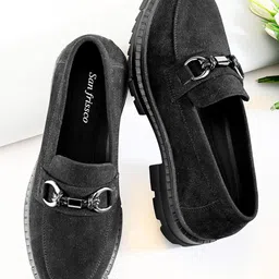 San Frissco Women Slip-On Sneakers with Buckle-50