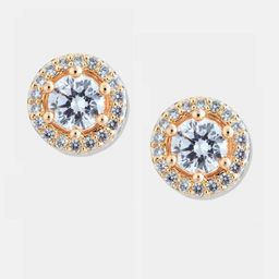 Anouk Gold-Plated Circular Shaped Cubic Zirconia Studs image 2