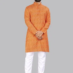 allan peter Men Geometric Kurta-26