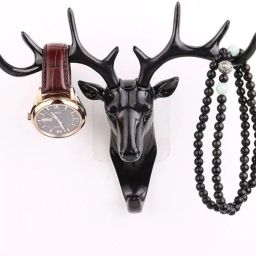 Self Adhesive Deer Head Wall Hanging Hook,Key Holder for Home Decor Item Plastic Key Holder-image-48