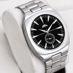 VIRAKTI Men Brass Dial & Stainless Steel Bracelet Style Straps Analogue Watch MEN-21-BLACK-36