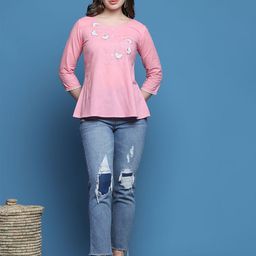 Rajnandini Women Floral Embroidered Ethnic Cotton Top-image-38