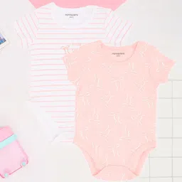 Pantaloons Baby Infants Kids Pack Of 2 Striped Bodysuits-34