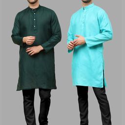 VS MALL Men Cotton Blend Kurta Sets-image-127