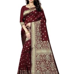 Lookmark Woven Design Zari Banarasi Saree-50