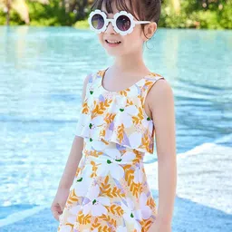 YK Girls Printed Round Neck Swim Dress-picture-14