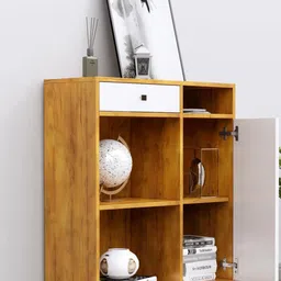 HEXA RED Beige Engineered Wood Storage Cabinet-49