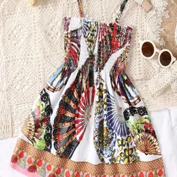 YK Floral Print Fit & Flare Dress-25