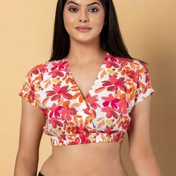 Jaitpuriya Women Floral Print Cotton Blouson Super Crop Top-image-29