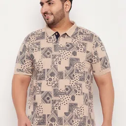 XFOX Men Printed Polo Collar T-shirt-picture-4