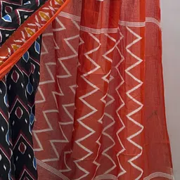 Anouk Rustic Designer Ikat Saree image 2