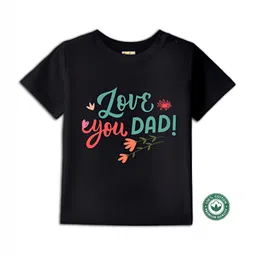BLUSHES Kids Father's Day Theme Typography Printed Regular Fit Cotton T-shirt-22