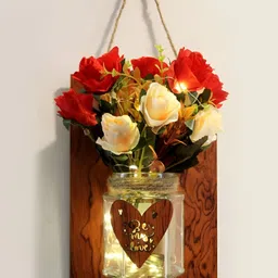 VAH Kya Bat Hai !! Brown & Transparent Wooden Wall Hangings-54