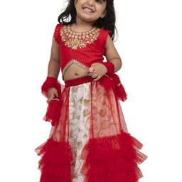 Twisha Girls Embroidered Lehenga & Blouse With Dupatta-6