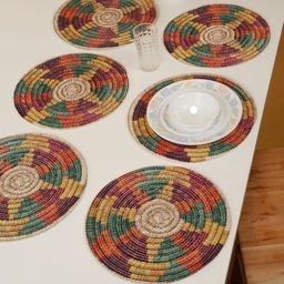 HOSTA HOMES 6-Pcs Digital Printed Pure Cotton Table Placemats-55