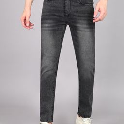 MaverIQ Men Classic Tapered Fit Mid-Rise Heavy Fade Stretchable Jeans-picture-3