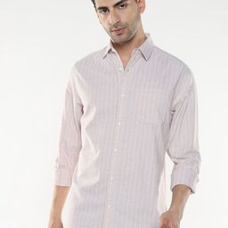 R&B Men Spread Collar Striped Cotton Relaxed Fit Casual Shirt-picture-28
