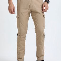THE BEETEL HOUSE Men Relaxed Lazy Linen Utility Cargo Trousers-picture-8