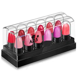 A.D.S Set Of 12 Mini Lipstick - 2 gm Each -Shade 01-02-03-04-05-06-07-08-09-10-11-12 image 1