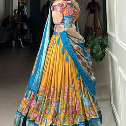 Aika Printed Ready to Wear Lehenga & Unstitched Blouse With Dupatta image 5