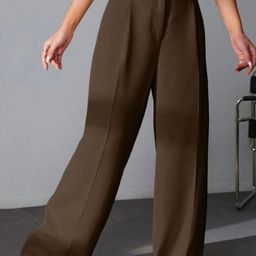Next One Women Smart High-Rise Easy Wash Pleated Trousers-picture-25