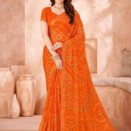 Saree mall Bandhani Pure Chiffon Bandhani Sarees-image-65