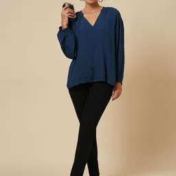 Chemistry Women V-Neck Cuffed Sleeves Regular Top-picture-41
