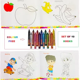Colouring Drawing Book For Kids Pack Of 10 (Paperback)-25